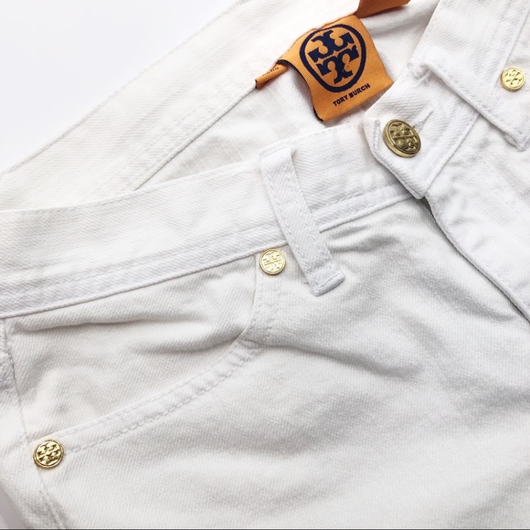 Tory Burch White Tory Classic Jeans 25 - Picture 7 of 8